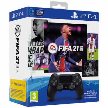 Sony Entertainment SET Dualshock Controller v2+FIFA 21+FUT VCH+PS Plus 14 dana - SET Kontroler+FIFA21+14d