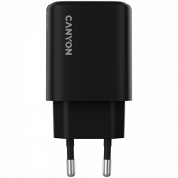 CANYON OnCharge 250 punjač 25W, 1xUSB-C PD i 1xUSB QC, EU Black