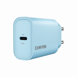 CANYON OnCharge 30CL punjač 30W USB-C PD, EU utikač, svijetlo plavi