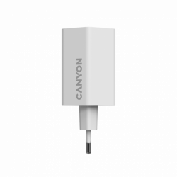CANYON HEXAGON 65 GaN punjač 65W, 2xUSB-C PD i 1xUSB-A QC, EU bijeli