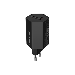 CANYON HEXAGON 65 GaN punjač 65W, 2xUSB-C PD i 1xUSB-A QC, crni