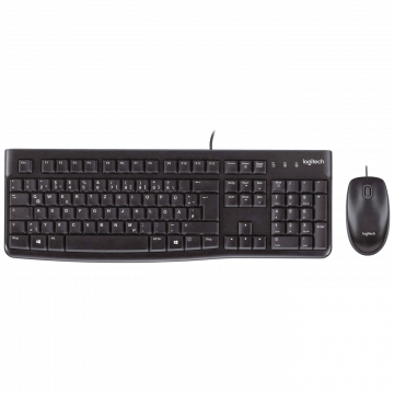 Logitech Tipkovnica+miš, set, žični, USB - MK120