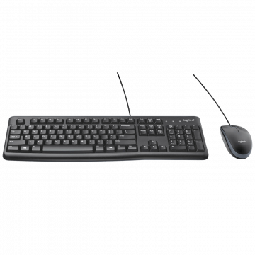 Logitech Tipkovnica+miš, set, žični, USB - MK120