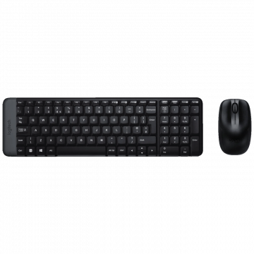 Logitech Tastatura + miš, bežični set, 2.4 GHz - MK220 Black