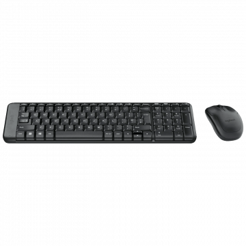 Logitech Tastatura + miš, bežični set, 2.4 GHz - MK220 Black