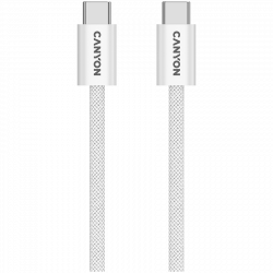CANYON OnWire 60MG USB-C kabel 60W, magnetni, pleteni, 1m, bijeli
