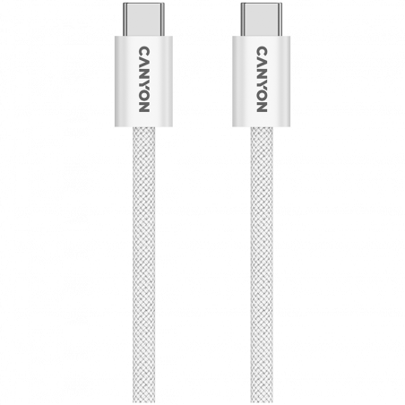 CANYON OnWire 60MG USB-C kabel 60W, magnetni, pleteni, 1m, bijeli