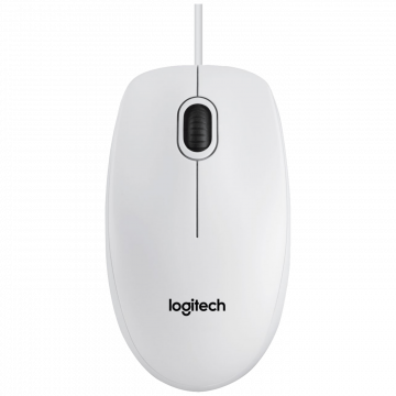 Logitech Miš optički, 800 dpi, 3 tipke, USB - B100 White