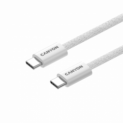 CANYON OnWire 60MG USB-C kabel 60W, magnetni, pleteni, 1m, bijeli
