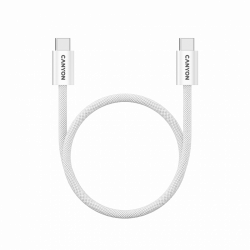 CANYON OnWire 60MG USB-C kabel 60W, magnetni, pleteni, 1m, bijeli