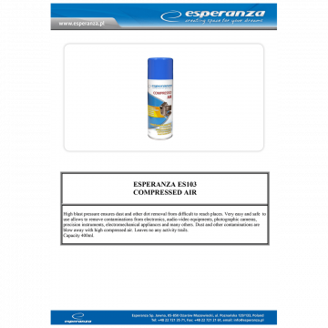 Esperanza Sprej sa kompresovanim zrakom, 400 ml - ES103