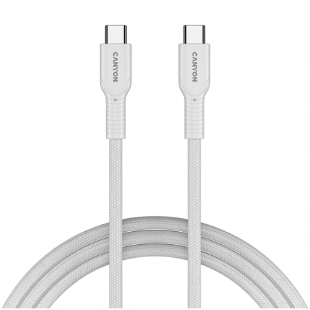 CANYON OnWire 60CL USB-C kabel 60W, 1m, bijeli, pleteni