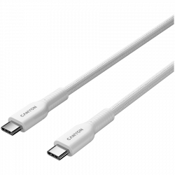CANYON OnWire 60CL USB-C kabel 60W, 1m, bijeli, pleteni