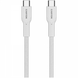 CANYON OnWire 60CL USB-C kabel 60W, 1m, bijeli, pleteni
