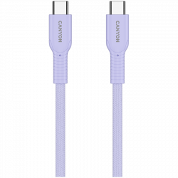 CANYON OnWire 60CL USB-C kabel 1m, 60W, pleteni, ljubičasti