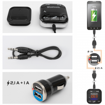 SAL FM modulator 5in1, BT handfree, 12V/24V, 2.1A punjač - FMBT 104