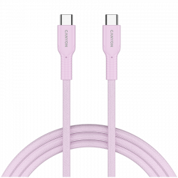 CANYON OnWire 60CL USB-C kabel 60W, 1m, pleteni, roze