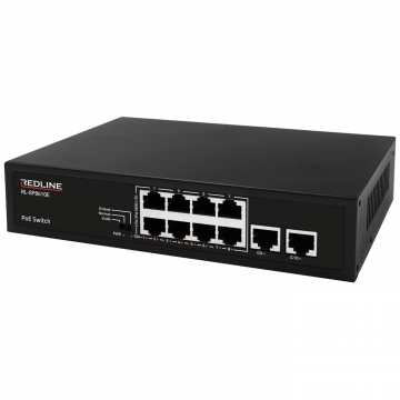 REDLINE PoE mrežni switch, 10 port RJ-45 , 8 PoE / 120W - RL-SP8610E
