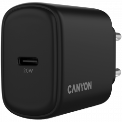CANYON OnCharge 200 punjač 20W, 1xUSB-C PD, EU, crni