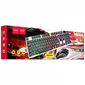 hoco. Tipkovnica+miš, gaming set, RGB osvjetljenje, USB - GM11
