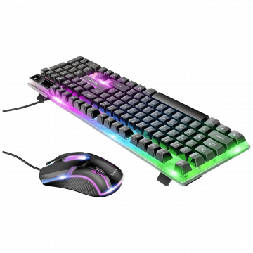 hoco. Tipkovnica+miš, gaming set, RGB osvjetljenje, USB - GM11