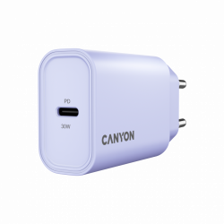 CANYON OnCharge 30CL Max Power 30W punjač sa 1xUSB-C PD, EU, ljubičasti