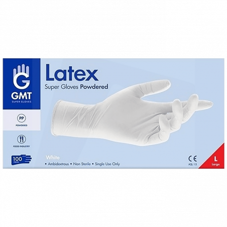 GMT Rukavice, latex, M veličina, 100 kom. - Latex Gloves Size: M