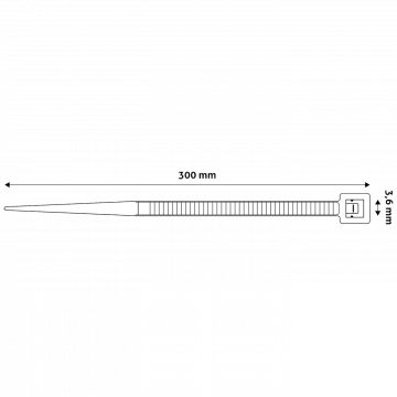 Entac Plastične vezice 3,6mm x 300mm, 50 kom. - Cable Tie 3.6mmx300mm White