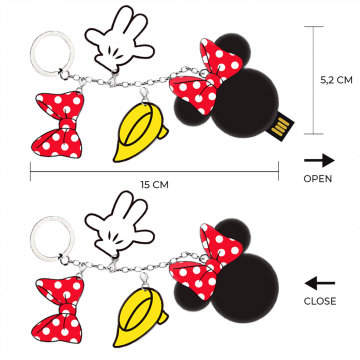 Disney USB Flash Drive 16GB, USB2.0, privjesak za ključ, Minnie - Flash Drive Minnie CHARMS 16GB 2.0