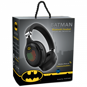 DC Bežične slušalice, Batman, Bluetooth, microSD, FM radio - BATMAN Bluetooth Headset