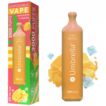 Umbrella Cigareta elektronska, jednokratna, Iced Mango 20mg - 3000 Puffs Iced Mango 20mg