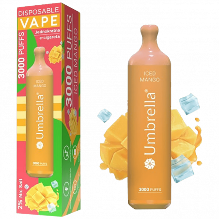 Umbrella Cigareta elektronska, jednokratna, Iced Mango 20mg - 3000 Puffs Iced Mango 20mg