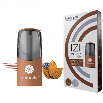 Umbrella Tekućina za e-cigarete, Izi Vape Pod American Tobacco 20mg - Izi Pod American Tobacco 20mg