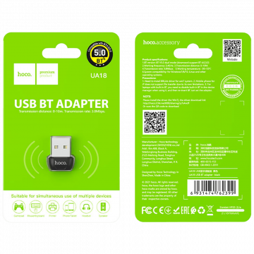 hoco. Adapter USB to Bluetooth v5.0, UA18