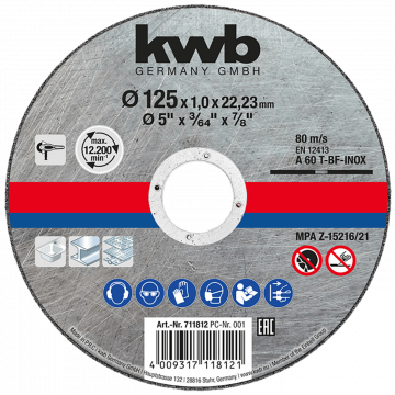 kwb Rezna ploča za INOX 115 x 1.0 mm - 711811