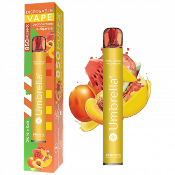 Umbrella Cigareta elektronska, jednokratna,  Peach Mango Water. 20 mg - 850 Puffs Peach Mango Water. 20 mg