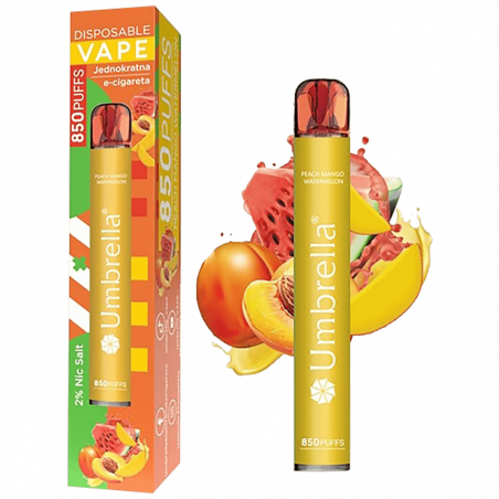 Umbrella Cigareta elektronska, jednokratna,  Peach Mango Water. 20 mg - 850 Puffs Peach Mango Water. 20 mg
