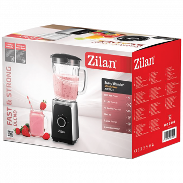Zilan Blender zapremina 1.5 lit., 1000 W, 2 brzine, staklo, led - ZLN3925