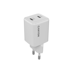 CANYON CU35CC GaN punjač 35W, 2x USB-C PD, EU utikač, bijeli