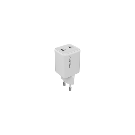 CANYON CU35CC GaN punjač 35W, 2x USB-C PD, EU utikač, bijeli
