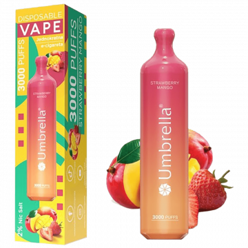 Umbrella Cigareta elektronska, jednokratna, Strawberry Mango 20mg - 3000 Puffs Strawberry Mango 20mg