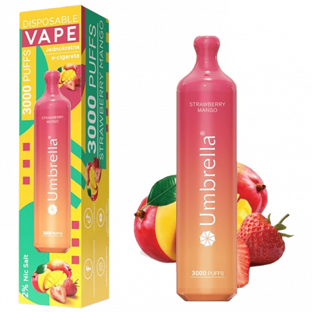Umbrella Cigareta elektronska, jednokratna, Strawberry Mango 20mg - 3000 Puffs Strawberry Mango 20mg