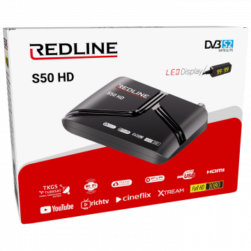 REDLINE Prijemnik satelitski DVB-S2, Full HD, HDMI, USB - S50 HD
