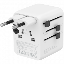 CANYON OnTour One putni adapter EU/UK/US/AUS 20W, bijeli, 2x USB-C i USB-A