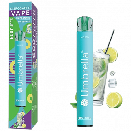Umbrella Cigareta elektronska, jednokratna, Mojito 20mg - 600 Puffs Mojito 20mg