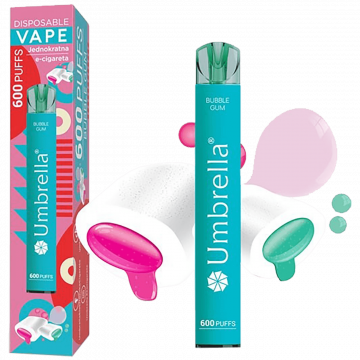 Umbrella Cigareta elektronska, jednokratna, Bubble Gum 20mg - 600 Puffs Bubble Gum 20mg