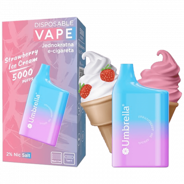 Umbrella Cigareta elektronska, jednokratna, Strawberry Ice Cream - 5000 Puffs Strawb.Ice Cream 20mg