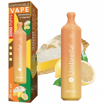 Umbrella Cigareta elektronska, jednokratna, Lemon Tart 20mg - 3000 PUFFS Lemon Tart 20mg