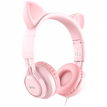hoco. Slušalice sa mikrofonom, mačje uši, pink - W36 slušalice Mačje uši,Pink