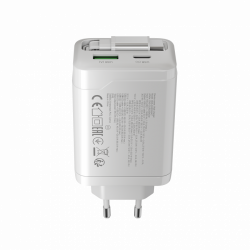 CANYON OnCharge 65RC punjač 65W USB-C sa ugrađenim kablom, bijeli